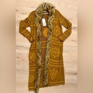 Show Me Your Mumu Langston Cardigan with Faux Fur Trim